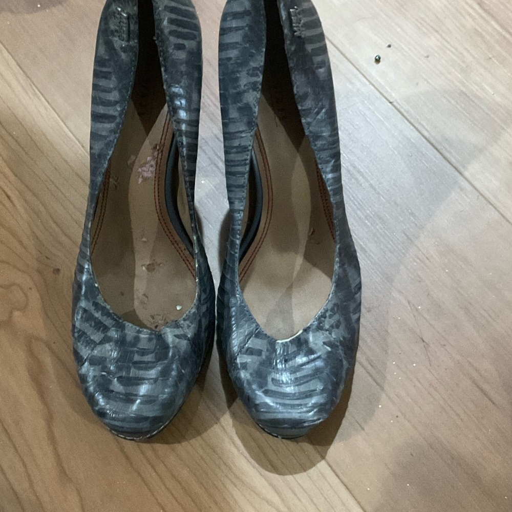 Miss Sixty Black Textured Heels